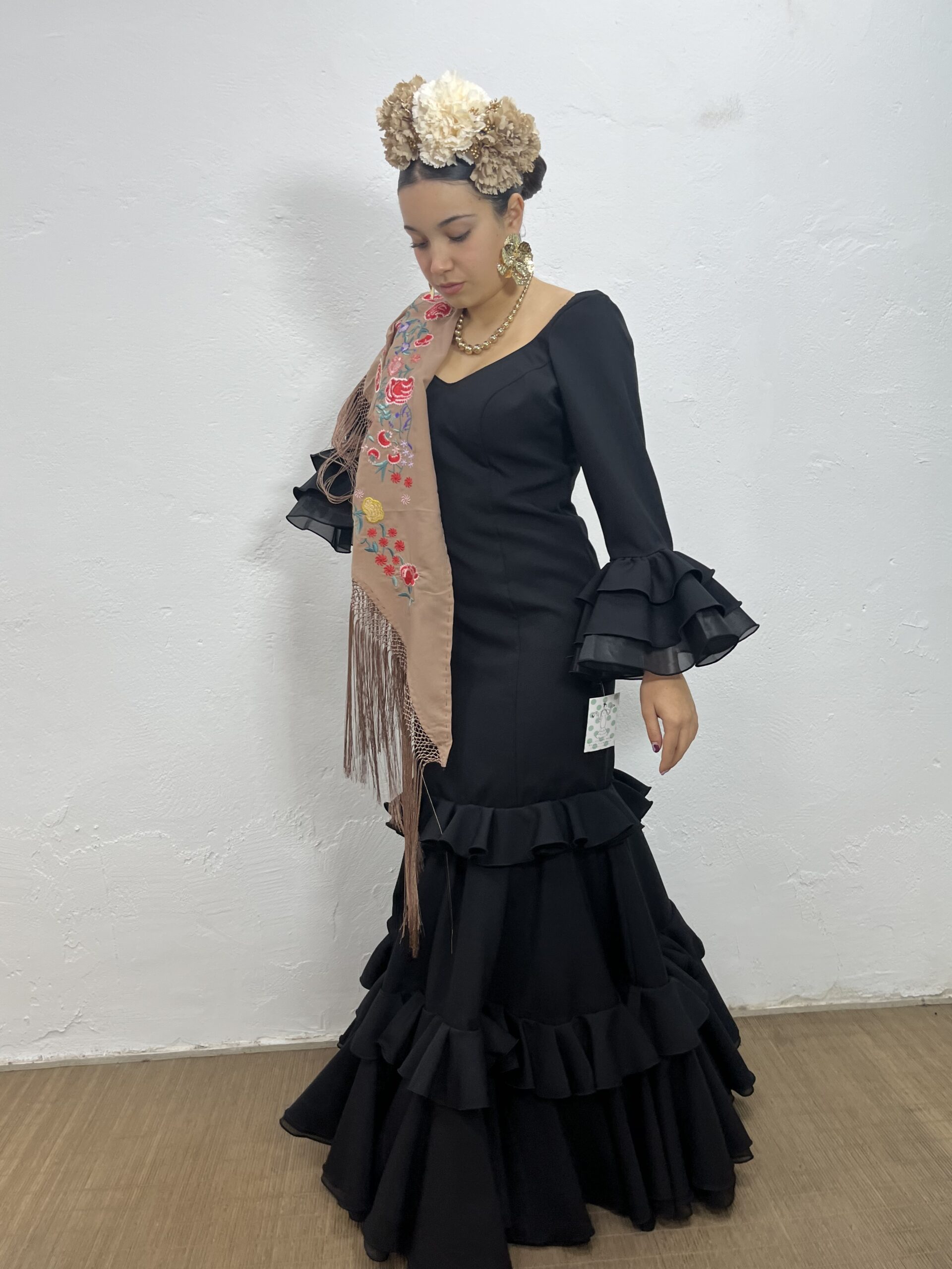 VESTIDO NEGRO LISO O LUNAR BLANCO - Imagen 8