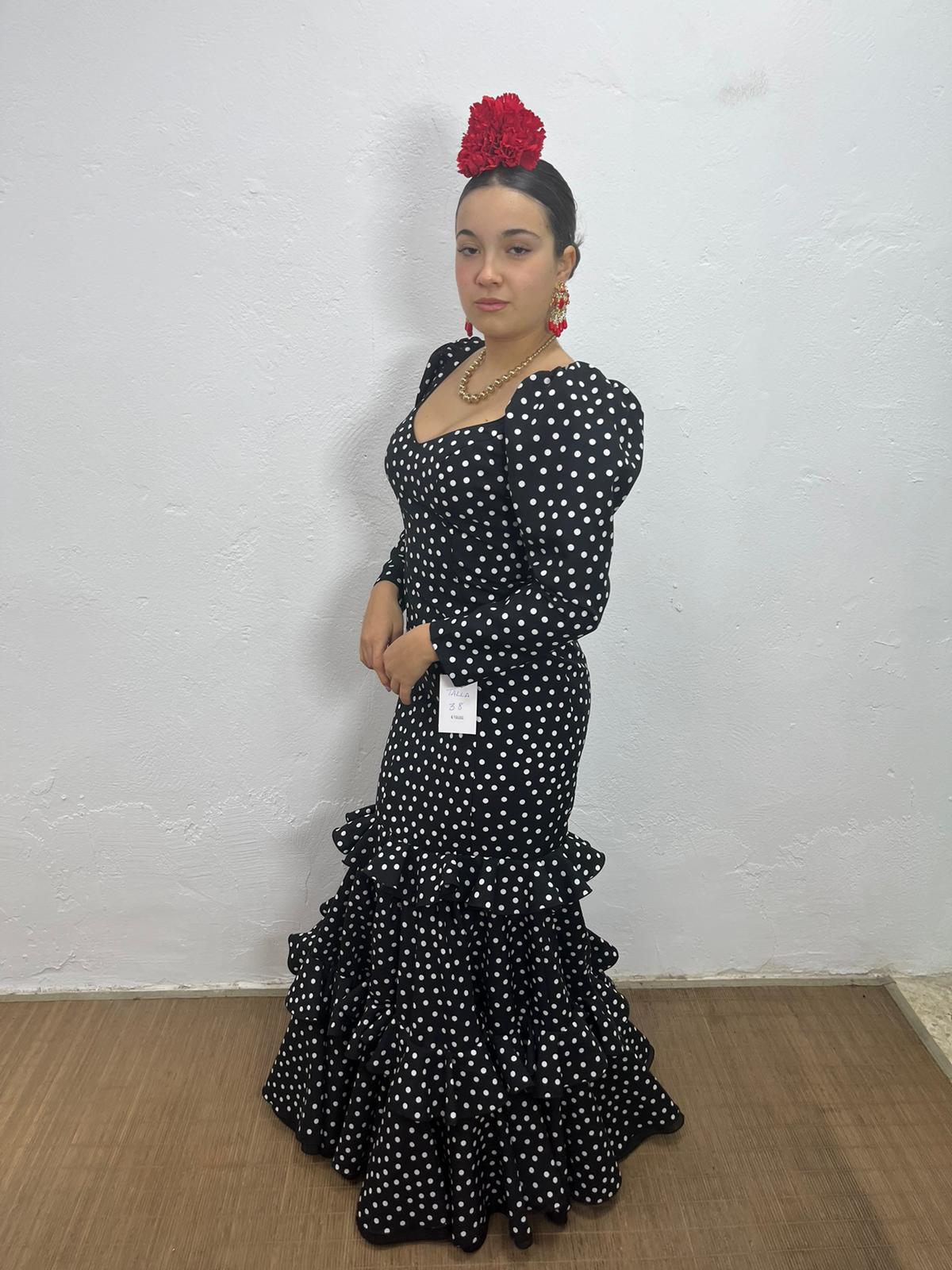 VESTIDO NEGRO LISO O LUNAR BLANCO