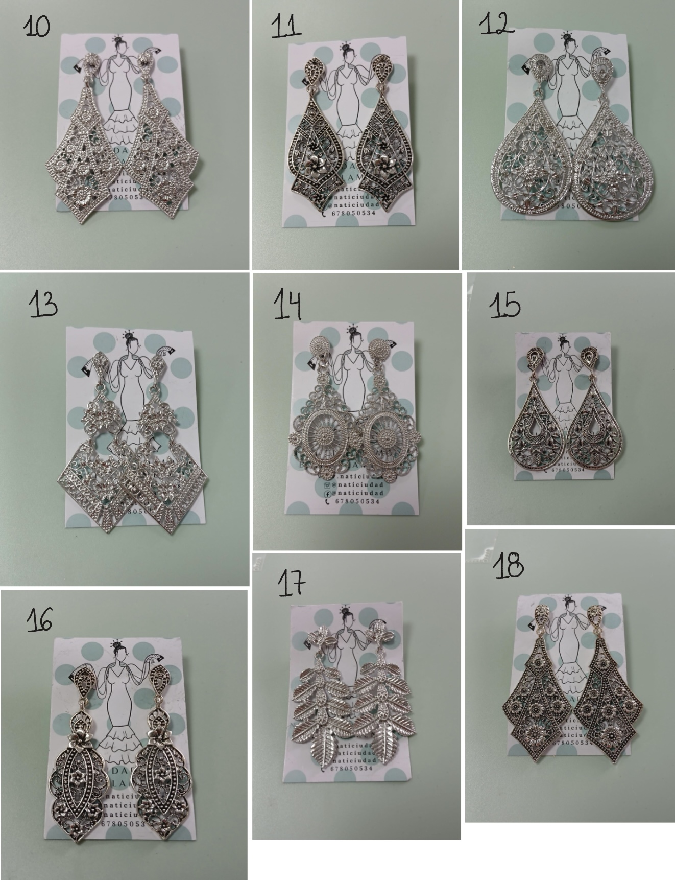 PENDIENTES COLOR PLATA - Imagen 2