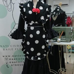 MANDIL + PICO NEGRO CON LUNAR GRANDE