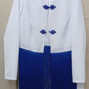 CHAQUETILLA BLANCA ADORNADA EN AZUL