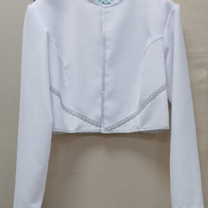 CHAQUETILLA BLANCA ADORNADA EN PLATA